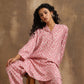 trueBrowns Light Mauve Zig-Zag Printed Silk Co-Ord Set - Swadesiicart