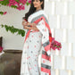 Beatitude White Cotton Tangail Saree