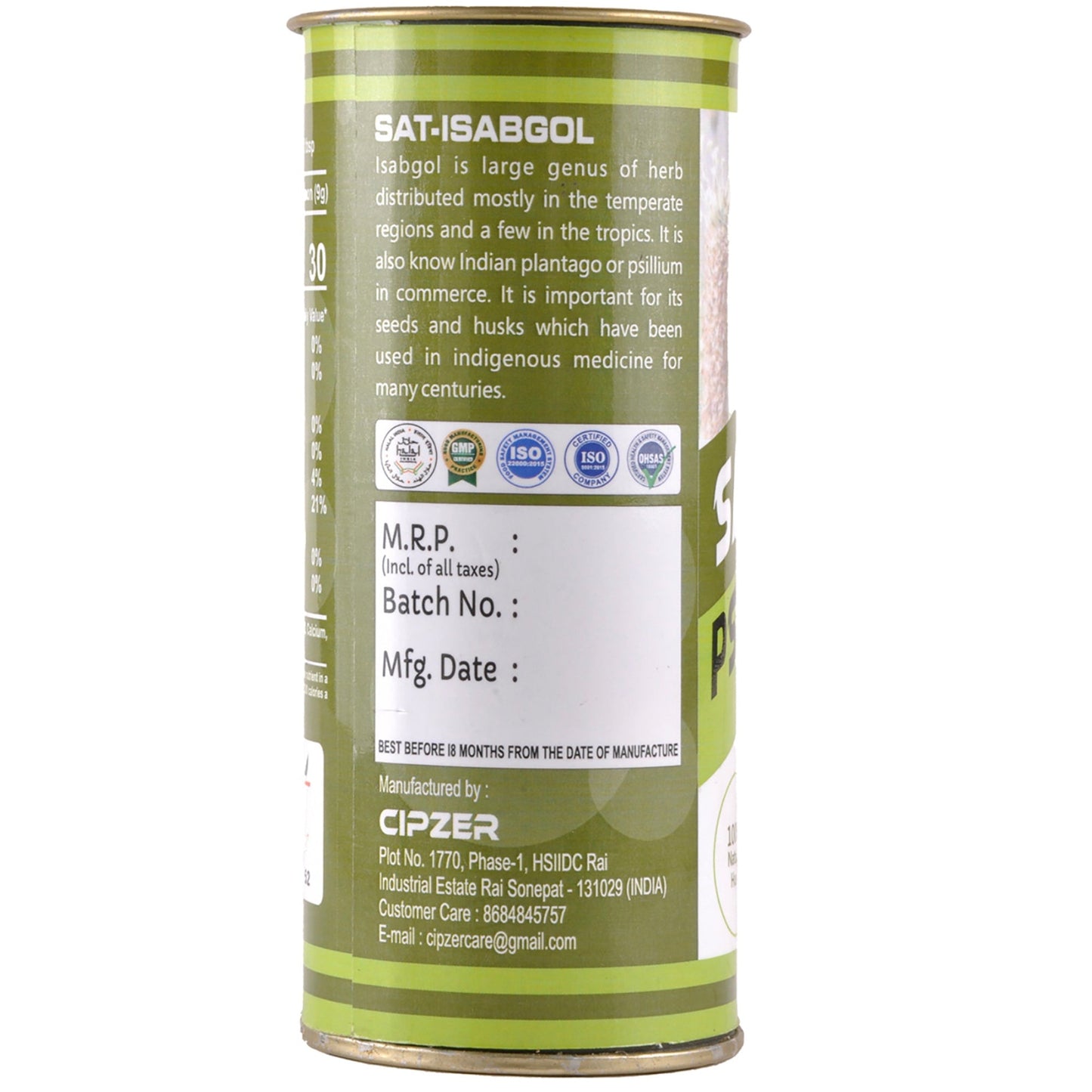 Cipzer Sat-Isabgol Psyllium Husk | Swadesiicart