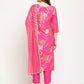 Ahalyaa Dark Pink Crepe Printed Salwar Suit Sets With Dupatta | Swadesiicart