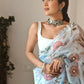 Vamsee Aarushi Mix Color Organza Saree - Swadesiicart