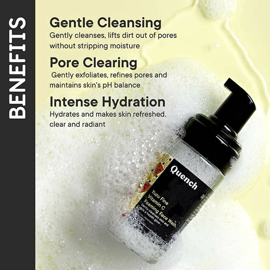 Quench Botanics Yuzu Fine Vitamin C Foaming Face Wash - Korean Skincare | Swadesiicart