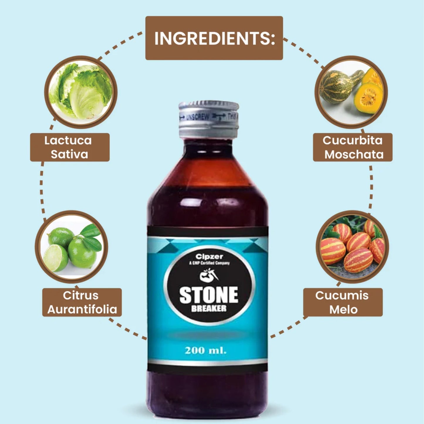 Cipzer Stone Breaker Syrup | Swadesiicart