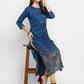 NOZ2TOZ Women's Dark Aqua Color Rayon Straight Kurta Only - Noz2Toz
