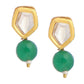 Ruby Raang Green Kundan Studs | Swadesiicart