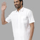 Ramraj Cotton Mens Half Sleeve White Shirt Plus Size - Samrat Cotton | Swadesiicart