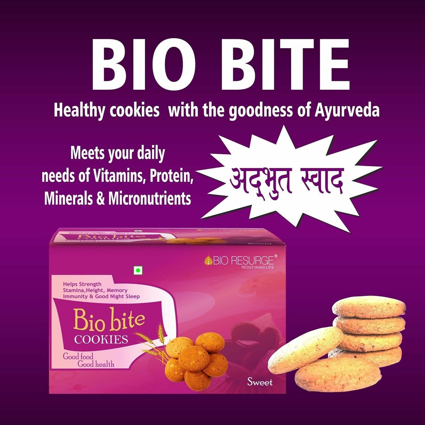 Bio Resurge Healthy Biscuits Meeting your Nutritional Requirements - Swadesiicart