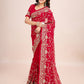 kasee Floral Embroidered Pure Georgette Ready to Wear Saree | Swadesiicart