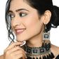 Mominos Fashion Johar Kamal Oxidised Silver-Plated Brass Finish Tassel Work Handicraft Choker For Women (Black) | Swadesiicart