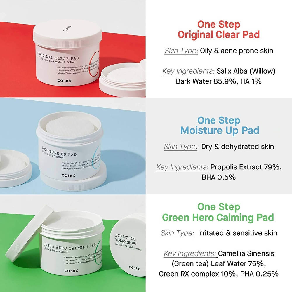 Cosrx One Step Green Hero Calming Pad - Korean Skincare | Swadesiicart