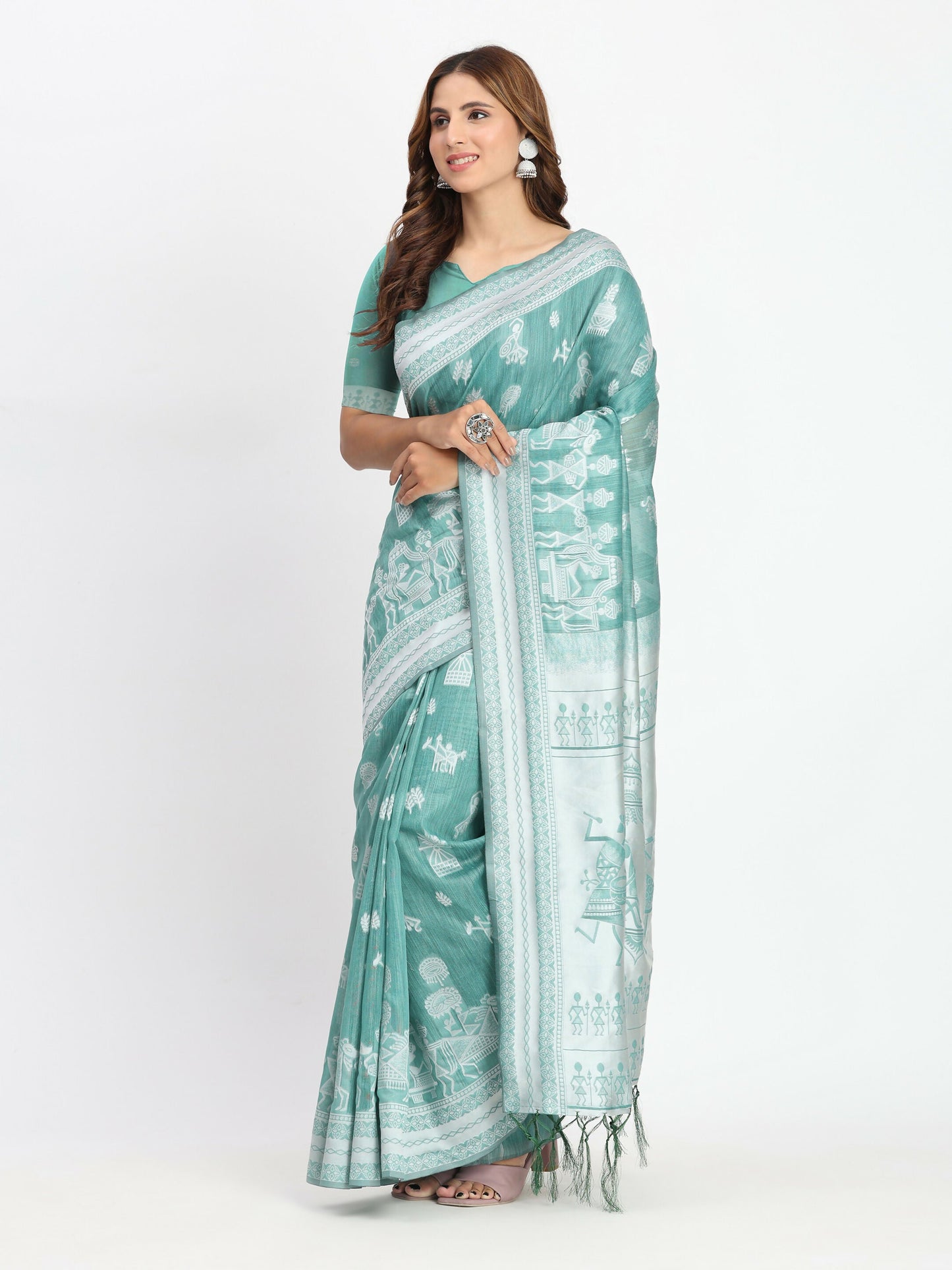 Shree Shyam Fashion Linen Cotton Mustard Saree