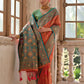 Vishnu Weaves Women's Peach Banarasi Silk Zari Woven Saree with Blouse - Swadesiicart