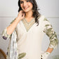 Festive Wear Ethnic White frencs crepe With Cotton Lining Stitched Suit With Dupatta - Tanisha | Swadesiicart