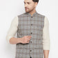 Even Apparels Brown Merino Men Woven Nehru Jacket PW729 | Swadesiicart