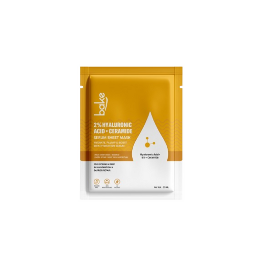Bake 2% Hyaluronic Acid + Ceramide Serum Sheet Mask | Swadesiicart