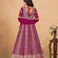 Anaita Rani Pink Faux Georgette Stitched Anarkali Suit with Heavy Embroidery Work