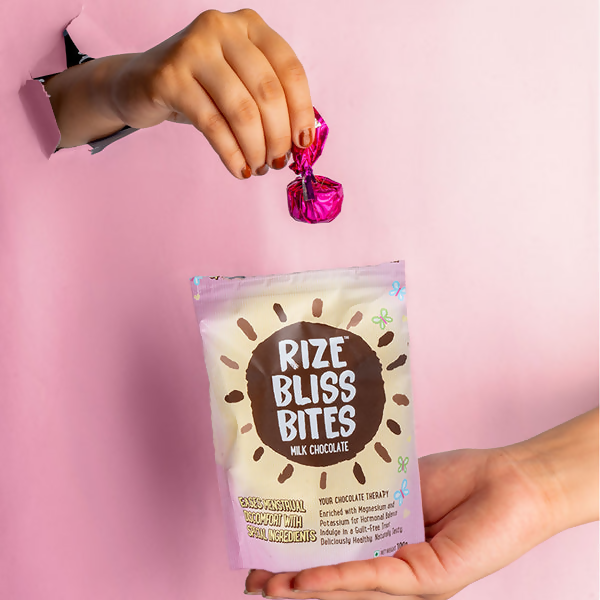 Rize Energy Bar Bliss Bites - Milk Chocolate | Swadesiicart