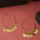 NVR Women Gold-Polished Hoop Earrings | Swadesiicart