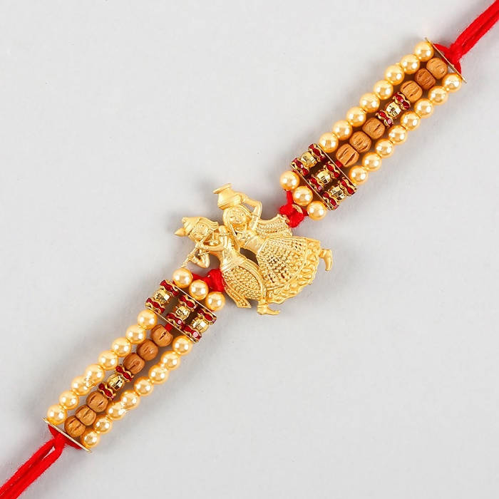 Krishna Designer Rakhi and Soan Papdi | Swadesiicart