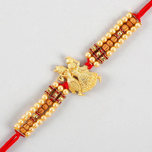 Krishna Designer Rakhi and Soan Papdi | Swadesiicart
