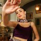 Janasya Purple Georgette Solid Lehenga Choli Dupatta | Swadesiicart