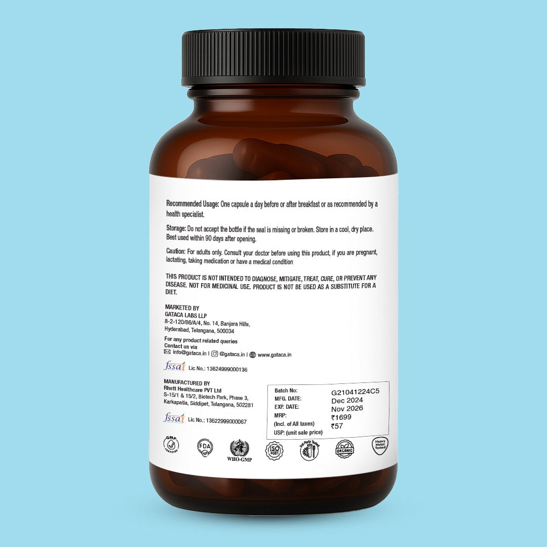 GATACA Pure Ca-AKG - 500 mg Capsules | Swadesiicart
