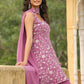 Janasya Lavender Georgette Embroidered Kurta,Bottom & Dupatta | Swadesiicart