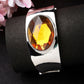 NVR Women Silver-Toned Topaz Rhodium-Plated Kada Bracelet - Swadesiicart