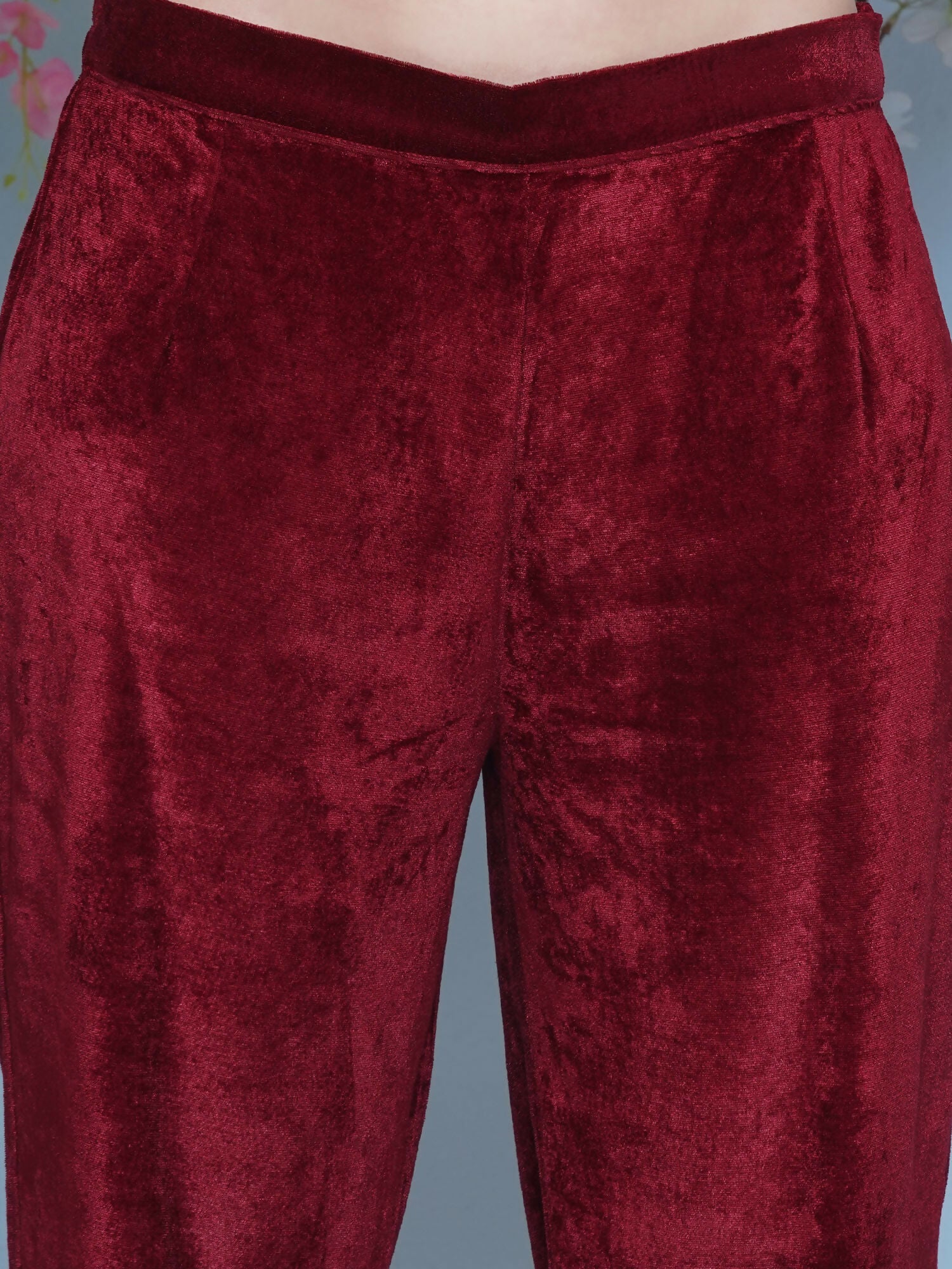Joban Fashion Maroon Hand Embellished Coord Set - Swadesiicart