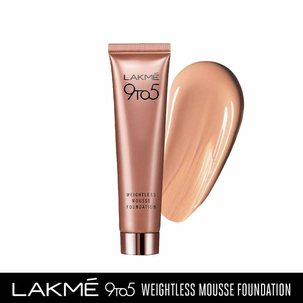 Lakme 9 to 5 Weightless Mousse Foundation - Rose Ivory - Swadesiicart