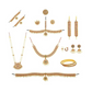 Elite trade Metal Copper Gold Green White Jewel Set - Swadesiicart