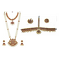 Elite trade Brass Alloy Gold Red Jewel Set - Swadesiicart
