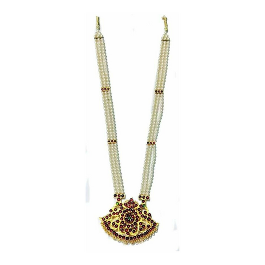 Elite trade Brass Alloy Gold Red Jewel Set - Swadesiicart