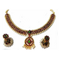 Elite trade Brass Alloy Gold Red Jewel Set - Swadesiicart