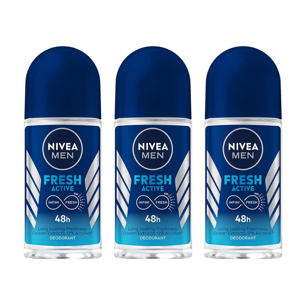 Nivea Men Fresh Active Deo Roll On 48 H Freshness - Swadesiicart
