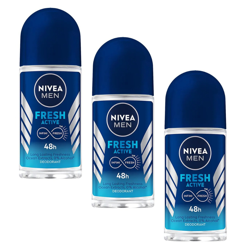 Nivea Men Fresh Active Deo Roll On 48 H Freshness - Swadesiicart