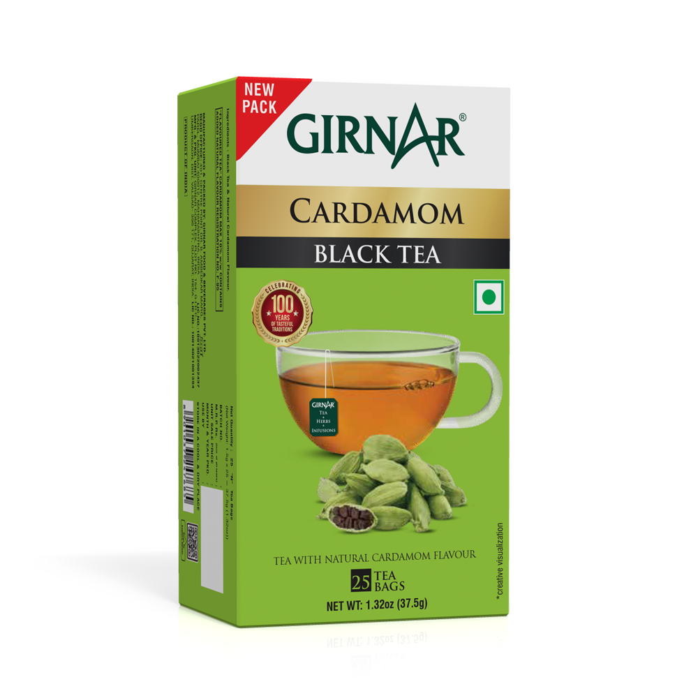 Girnar Black Tea Bags - Elaichi | Swadesiicart
