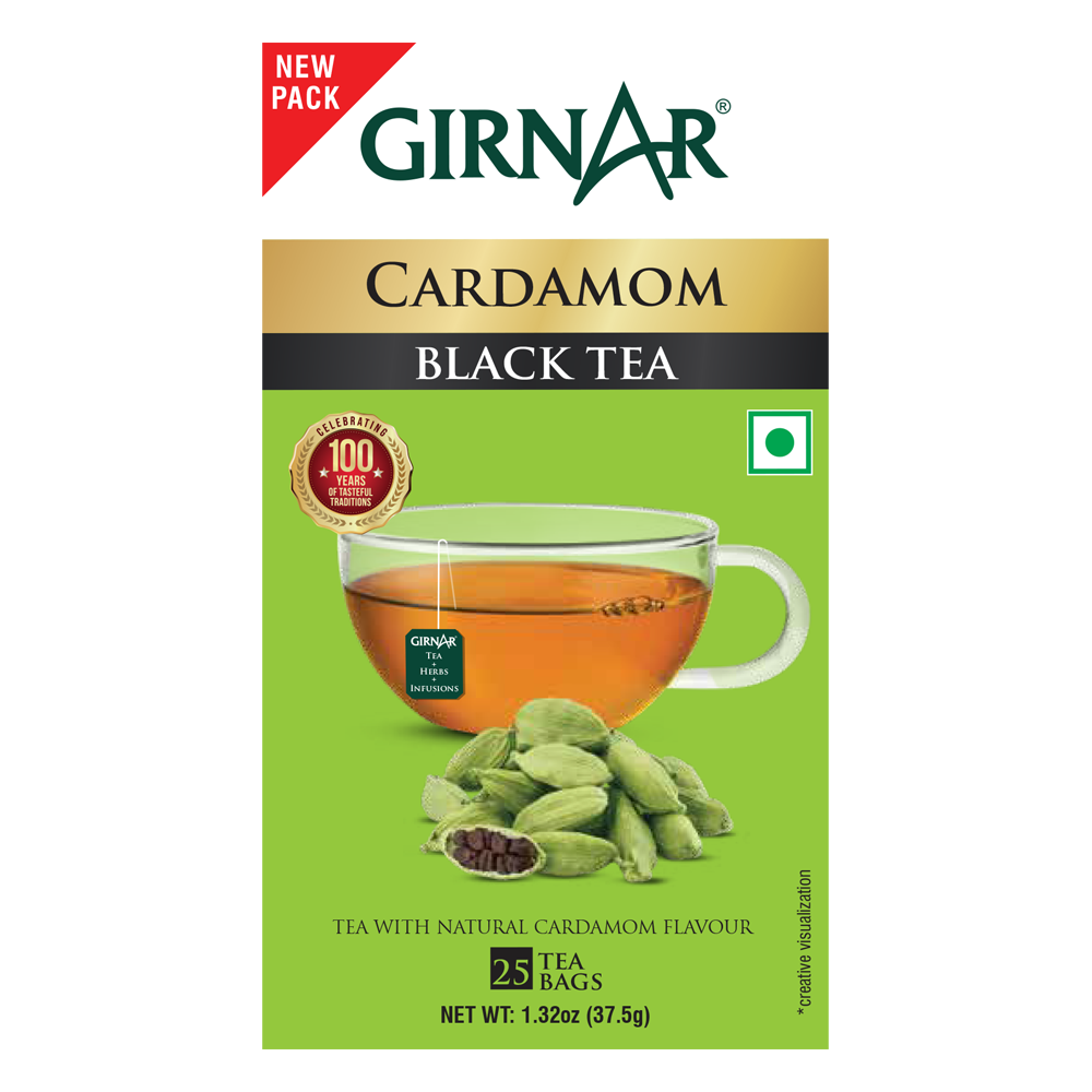Girnar Black Tea Bags - Elaichi | Swadesiicart