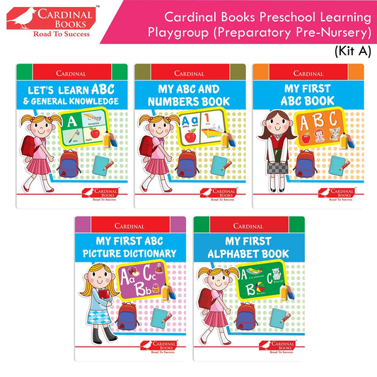 Cardinal Books Preschool Learning Playgroup (Preparatory Pre-Nursery) Kit A| Ages 2-3 Years| My First ABC Picture Dictionary - Swadesiicart