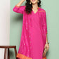 Ahalyaa Women's Traditional wear Kurta Set - Pink | Swadesiicart