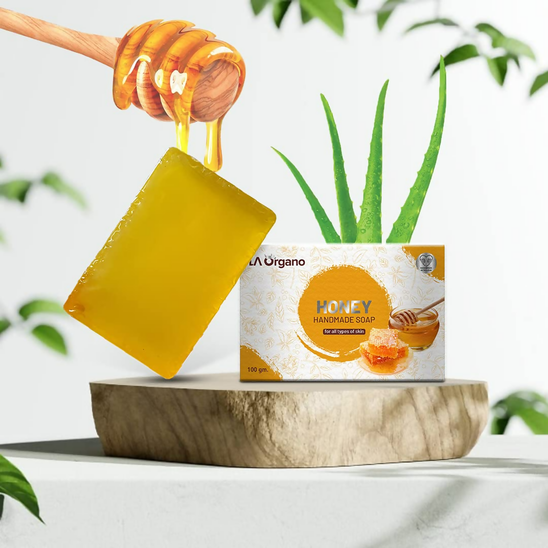 LA Organo Honey Handmade Natural Bath Soap | Swadesiicart