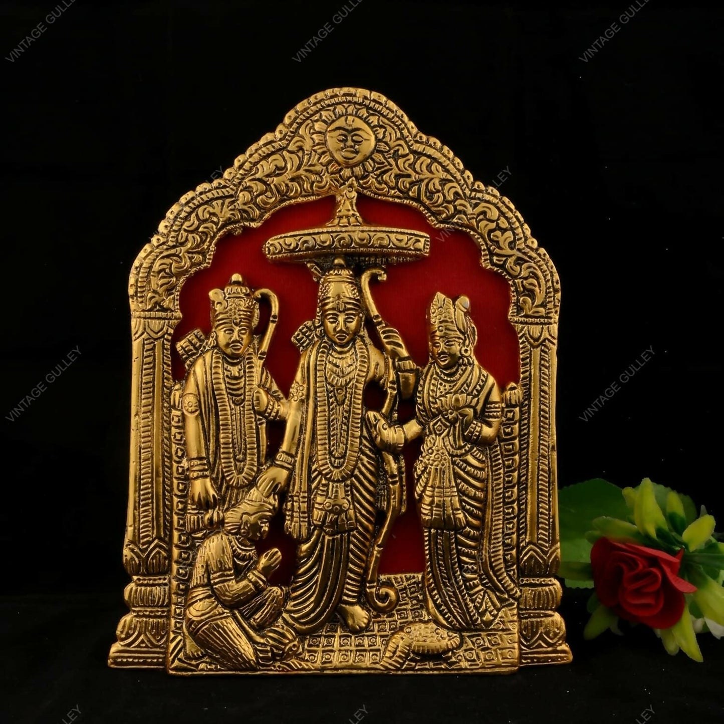 Vintage Gulley Antique White Metal Lord Ram Darbar Idol - Swadesiicart