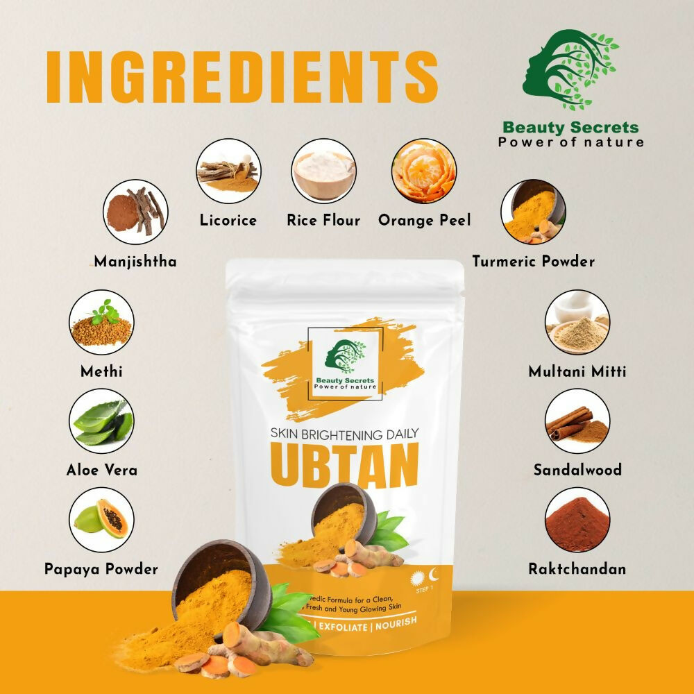 Beauty Secrets Skin Brightening Ubtan for Face - Swadesiicart