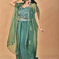 Morchari Women Hand Embroidery Crop Top-Green - Swadesiicart