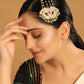 Nuyug 22K Gold-Plated Kundan & Red Stone Studded Jhumar Paasa Head Jewellery | Swadesiicart