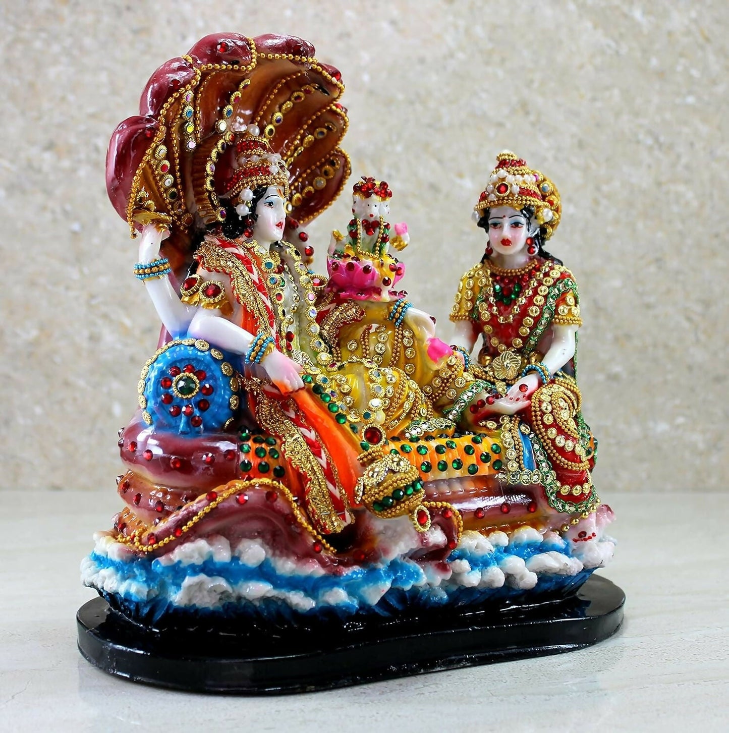 Esplanade - Vishnu With Laxmi In Ksheer Sagar Idol - Swadesiicart