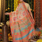 Shree Shyam Fashion Linen Cotton Off White Saree