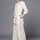 Ahalyaa Off White Printed Basic Jumpsuit - Swadesiicart