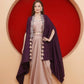 Joban Fashion Purple and Rose Gold Skirt set with Cape - Swadesiicart