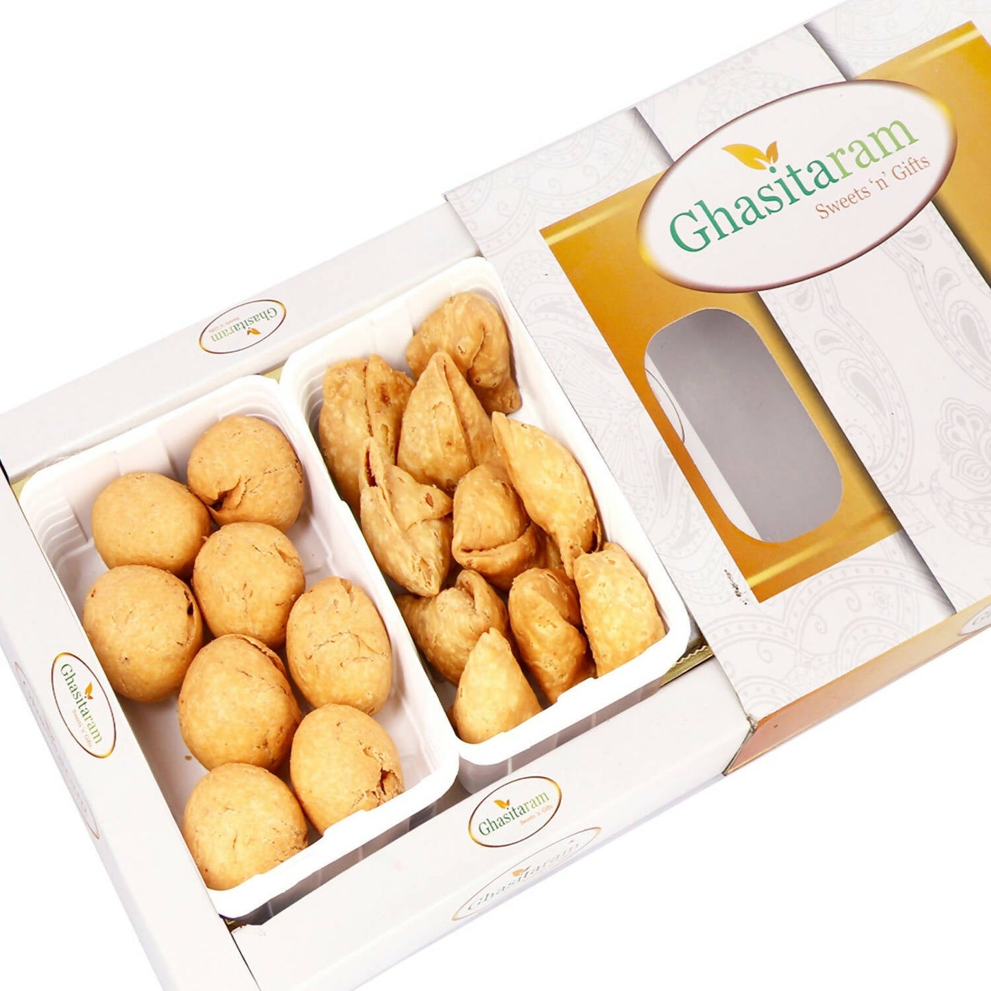 Ghasitaram Holi Gifts: Farsaan Samosa and Farsaan Kachori Hamper - Altcheeni